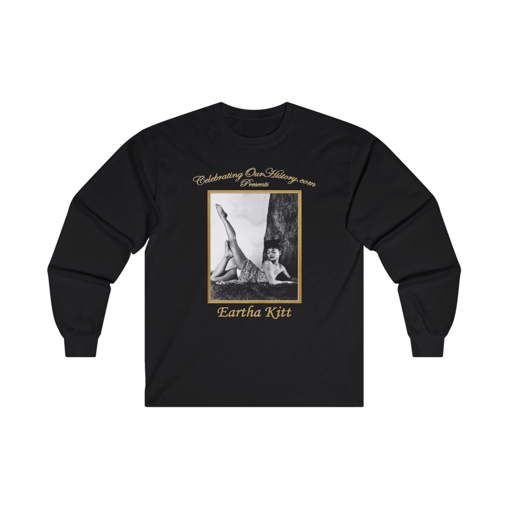 Eartha Kitt - Four Magazines - Front and Back Printed Concert Style Long Sleeve T-Shirt