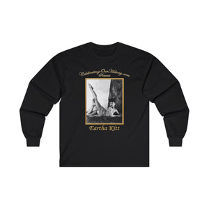 Eartha Kitt - Four Magazines - Front and Back Printed Concert Style Long Sleeve T-Shirt
