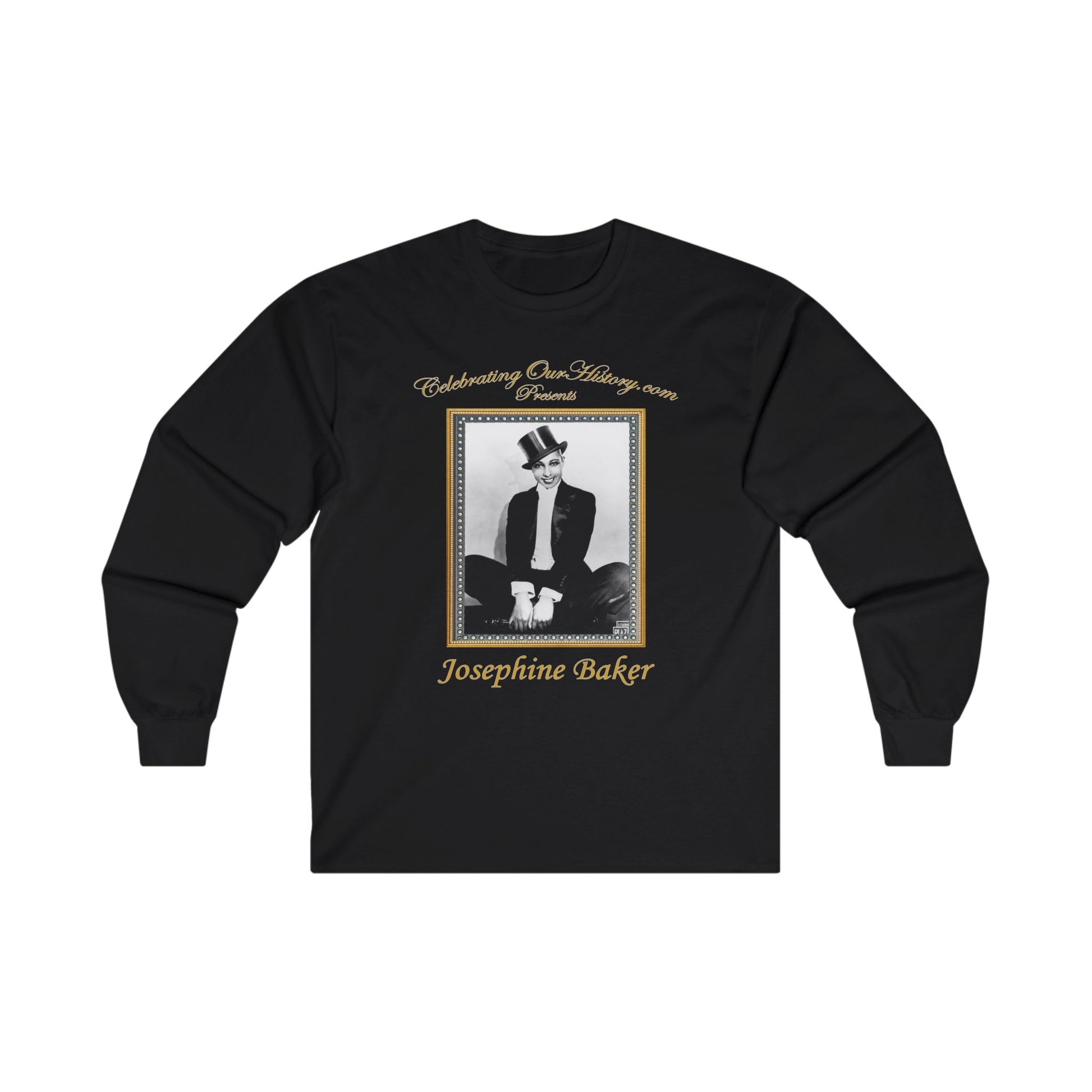 Josephine Baker - J'ai Deux Amours v2 - Front and Back Printed Concert Style Long Sleeve T-Shirt