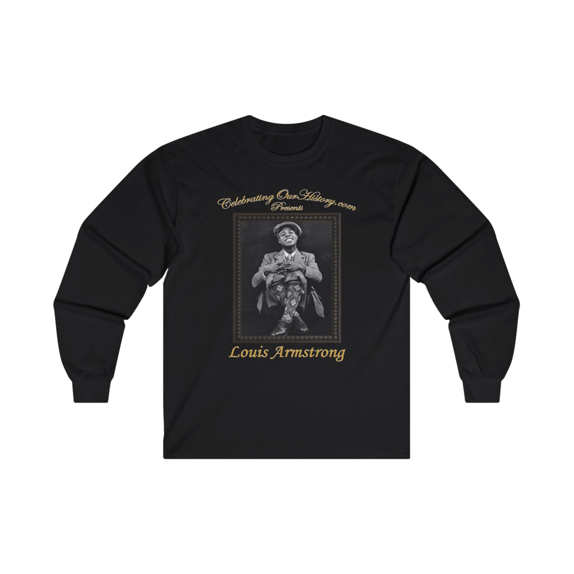 Louis Armstrong - Six Movie Posters - Front and Back Printed Concert Style Long Sleeve T-Shirt