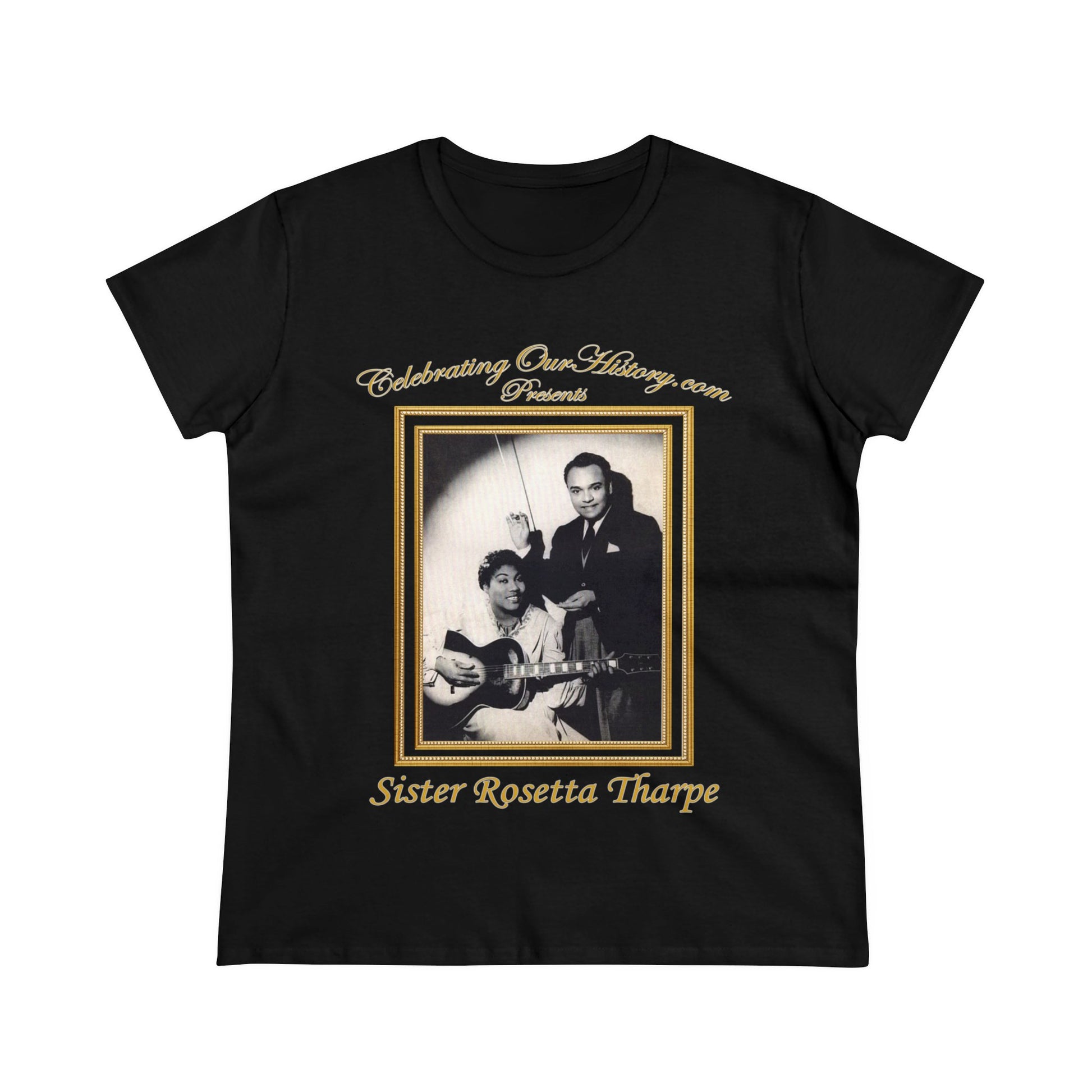 Sister Rosetta Tharpe - Shout Sister Shout -  Front and Back Printed Concert Style Women's T-Shirt