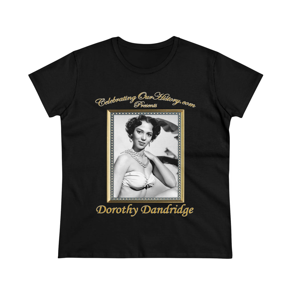 Dorothy Dandridge - Ebony Cover -  Front and Back Printed Concert Style Women's T-Shirt