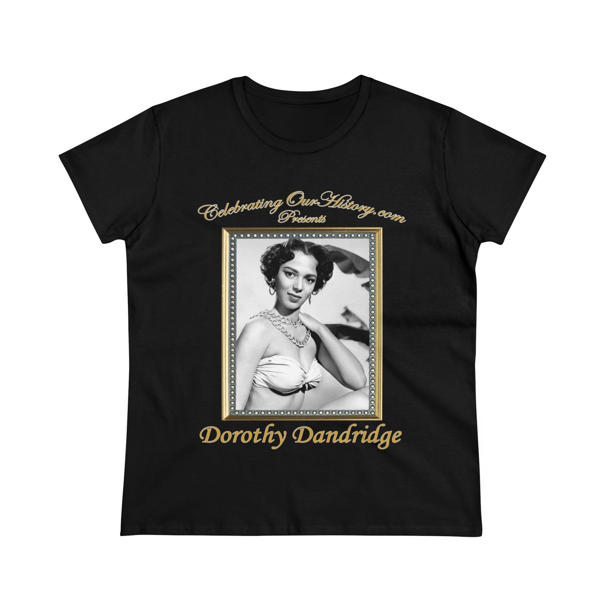 Dorothy Dandridge - Ebony Cover -  Front and Back Printed Concert Style Women's T-Shirt