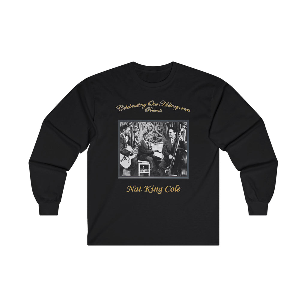 Nat King Cole - The Nat King Cole Trio - Front and Back Printed Concert Style Long Sleeve T-Shirt