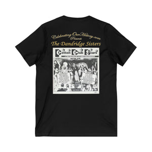 The Dandridge Sisters - Cotton Club Stars - Front and Back Printed Concert Style V-Neck T-Shirt