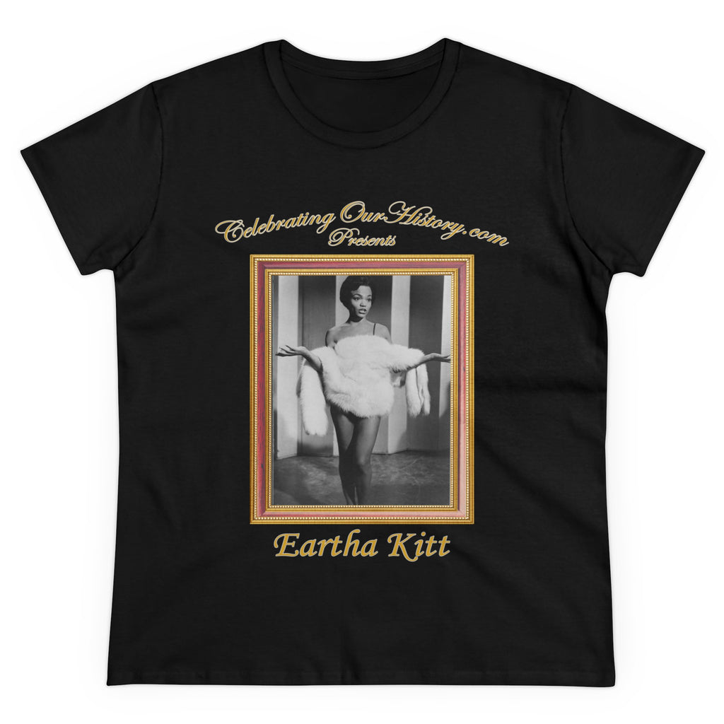 Eartha Kitt - Eartha Kitt Album -  Front and Back Printed Concert Style Women's T-Shirt