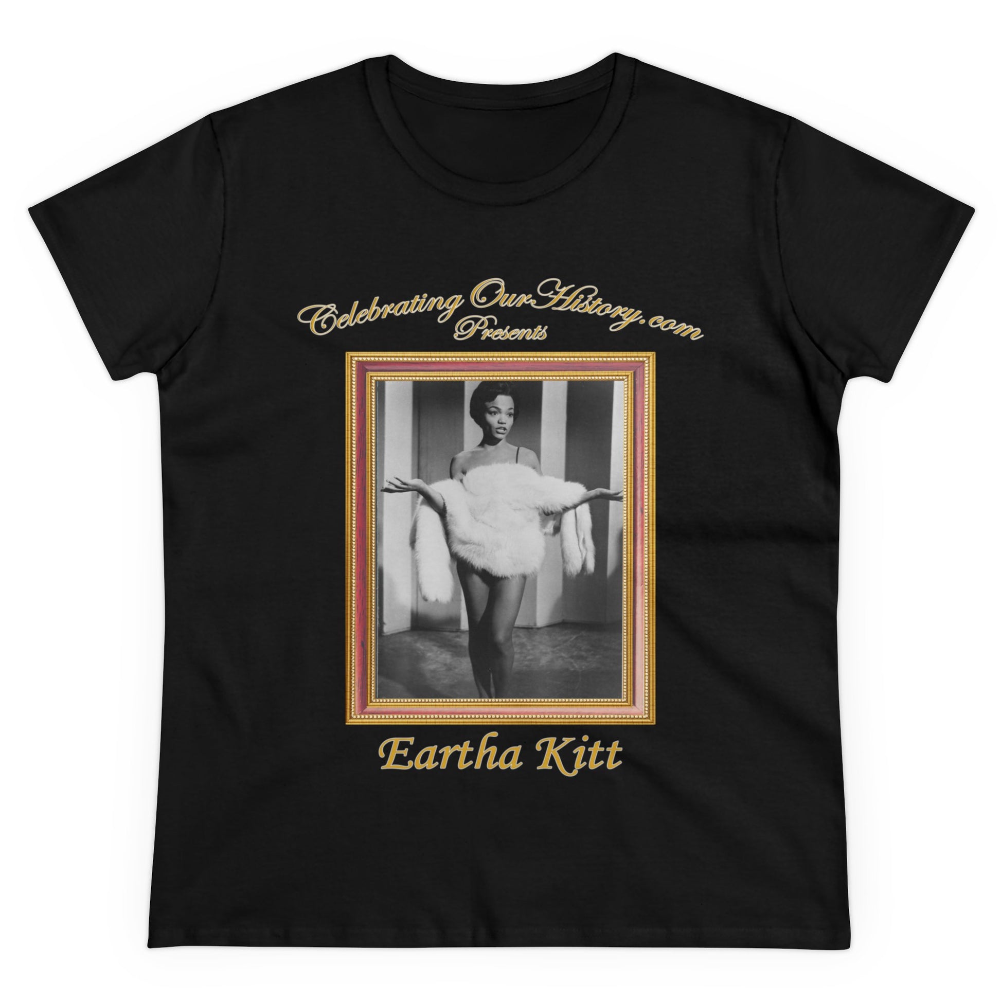 Eartha Kitt - Eartha Kitt Album -  Front and Back Printed Concert Style Women's T-Shirt