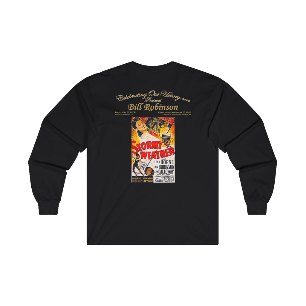 Bill Robinson - Stormy Weather (1943) v2 - Front and Back Printed Concert Style Long Sleeve T-Shirt