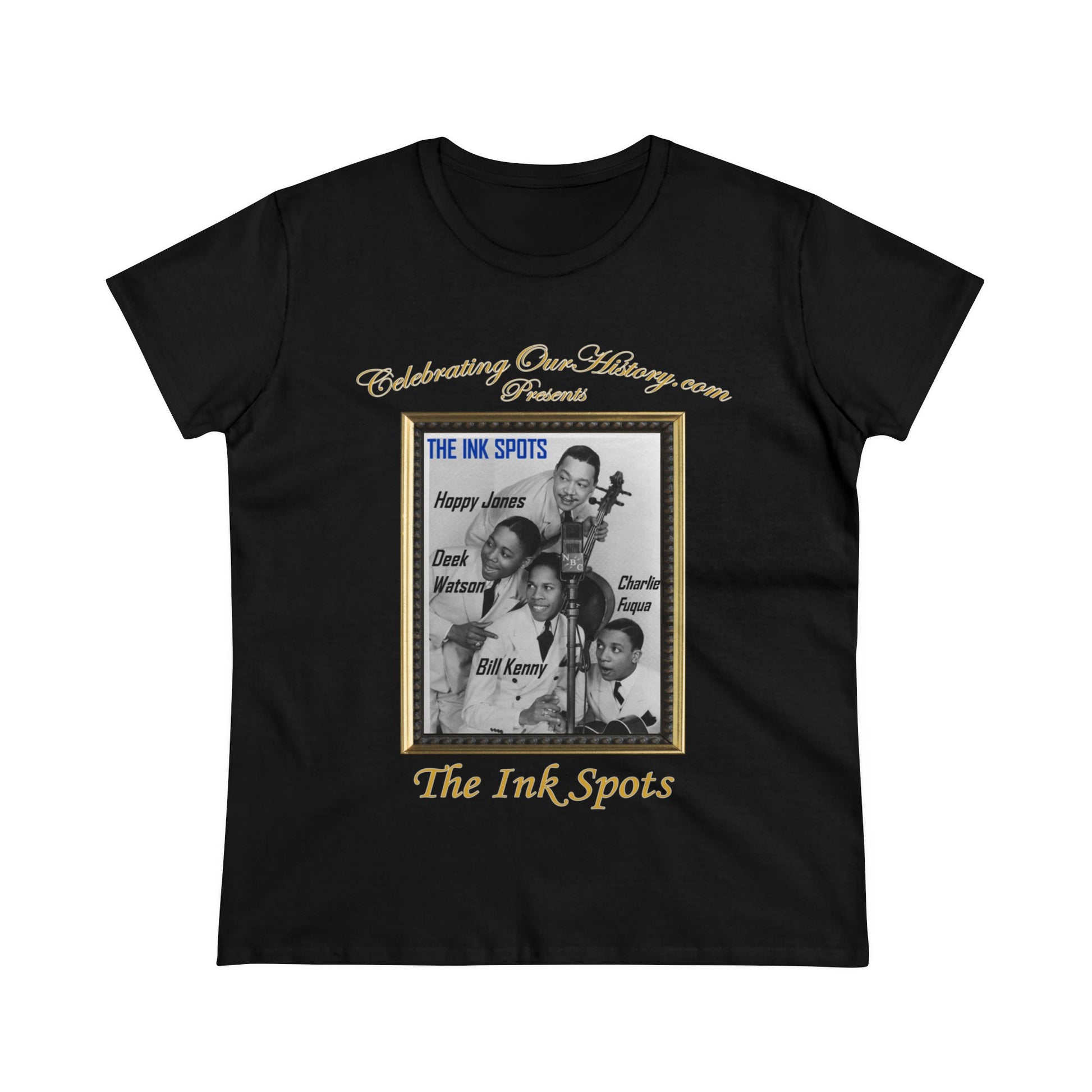 The Ink Spots - Ashbury Park -  Front and Back Printed Concert Style Women's T-Shirt
