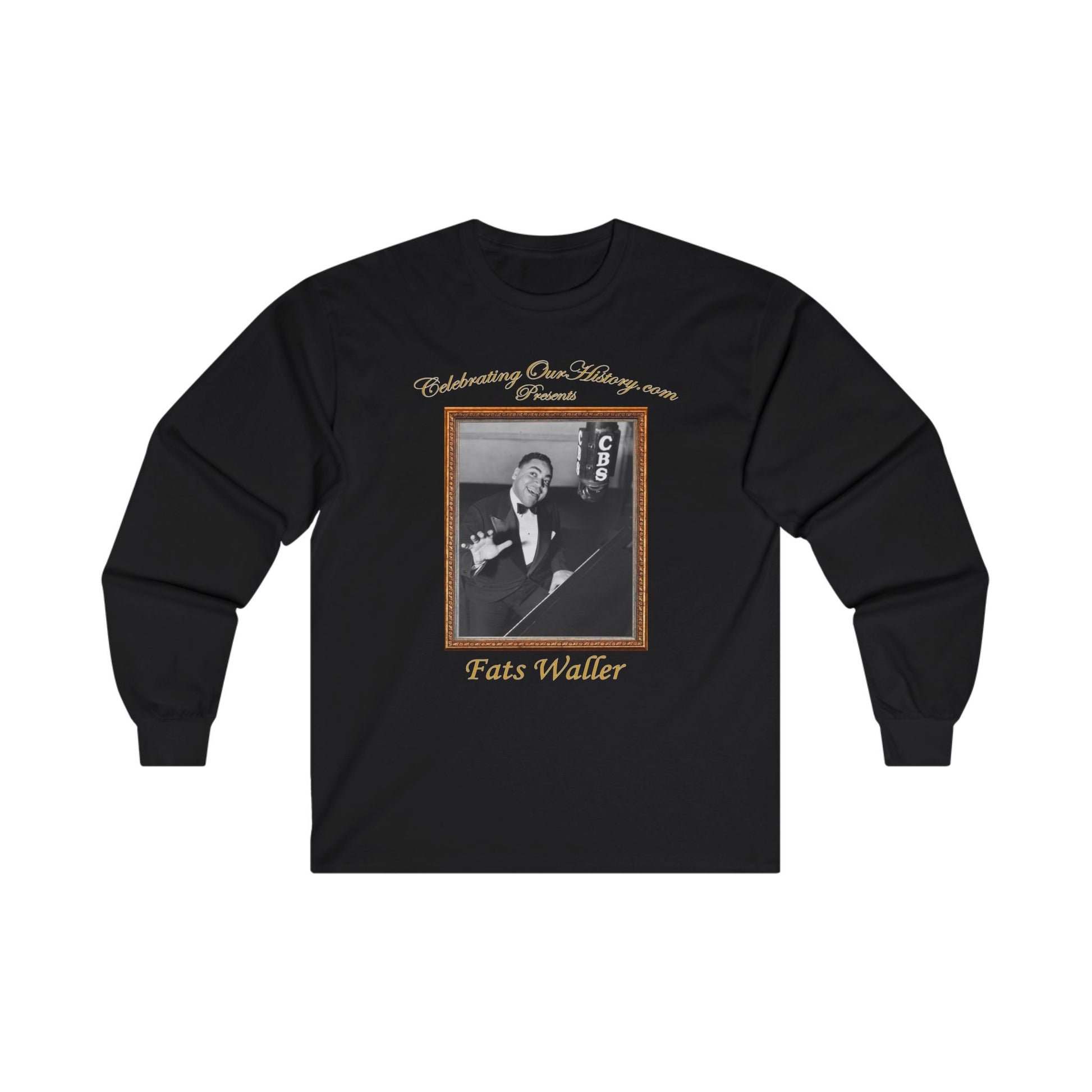 Fats Waller - On-Air Sessions 1938 - Front and Back Printed Concert Style Long Sleeve T-Shirt
