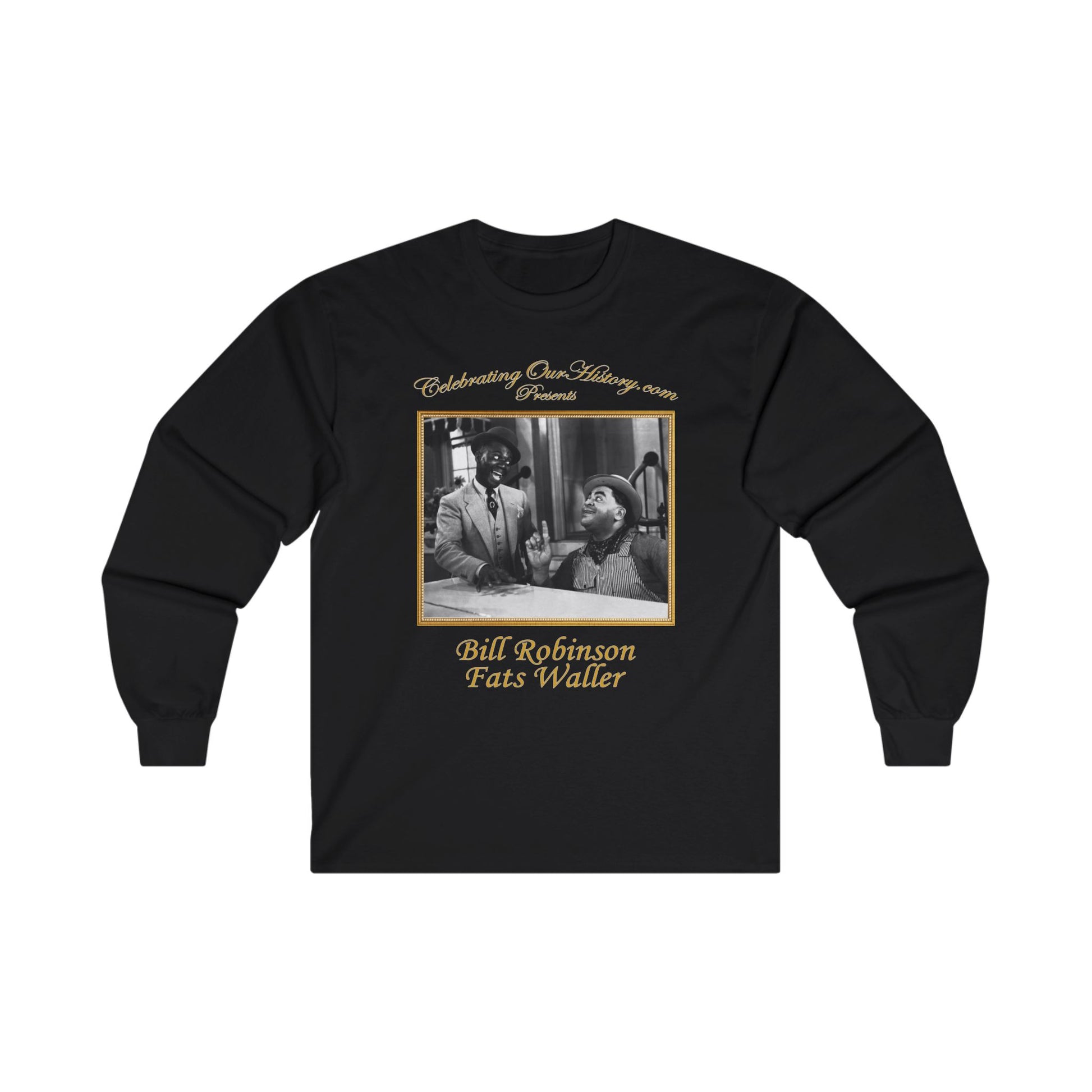 Bill Robinson And Fats Waller - Hooray For Love - Front and Back Printed Concert Style Long Sleeve T-Shirt