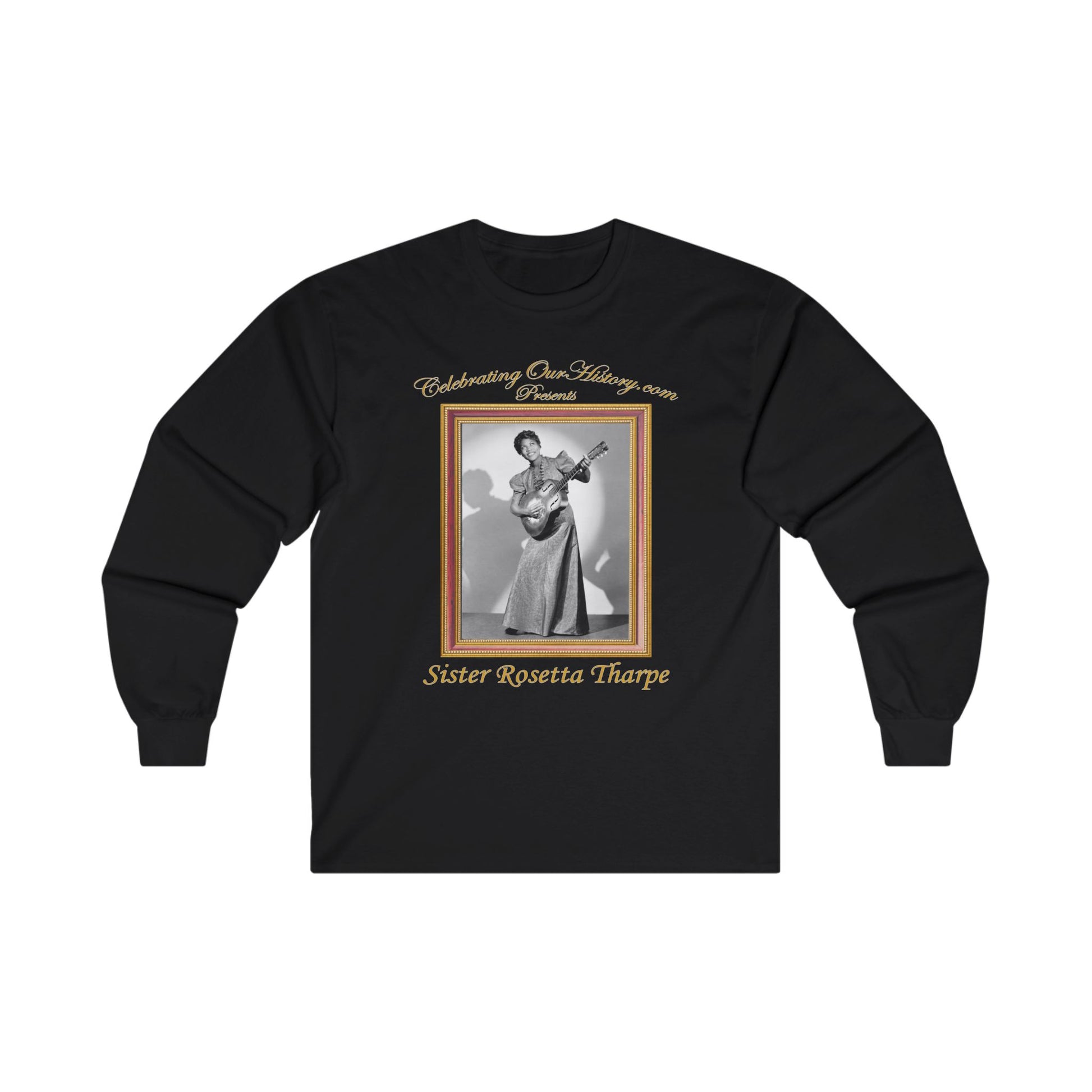 Sister Rosetta Tharpe - Rock And Roll Hall Of Fame - Front and Back Printed Concert Style Long Sleeve T-Shirt