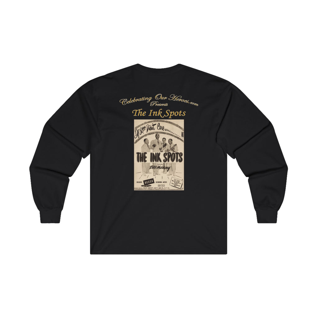 The Ink Spots - If I Didn't Care - Front and Back Printed Concert Style Long Sleeve T-Shirt