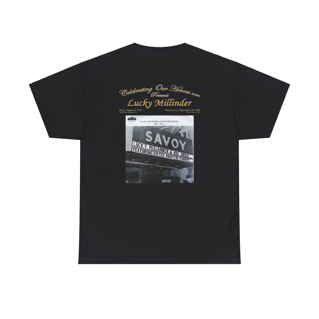Lucky Millinder - Savoy -  Front and Back Printed Concert Style T-Shirt