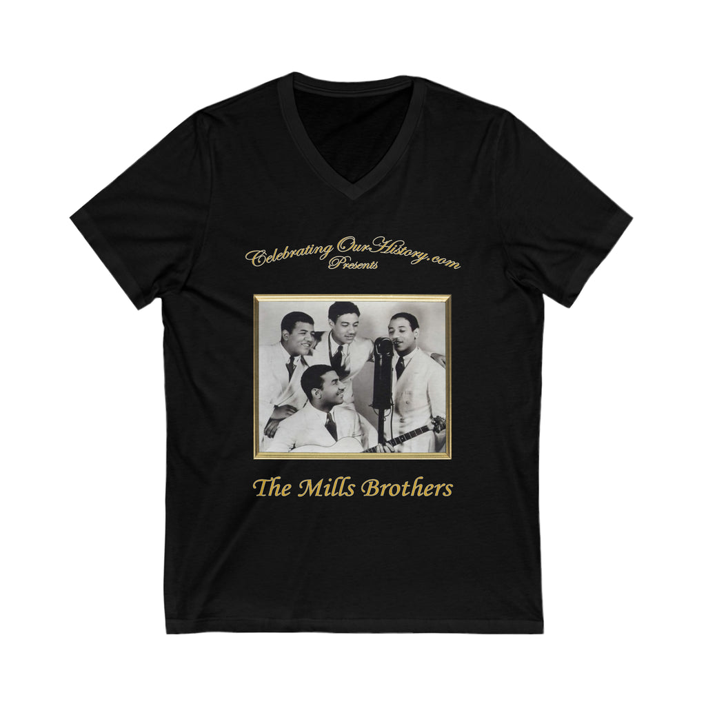 The Mills Brothers - Chronological Vol 4 - Front and Back Printed Concert Style V-Neck T-Shirt