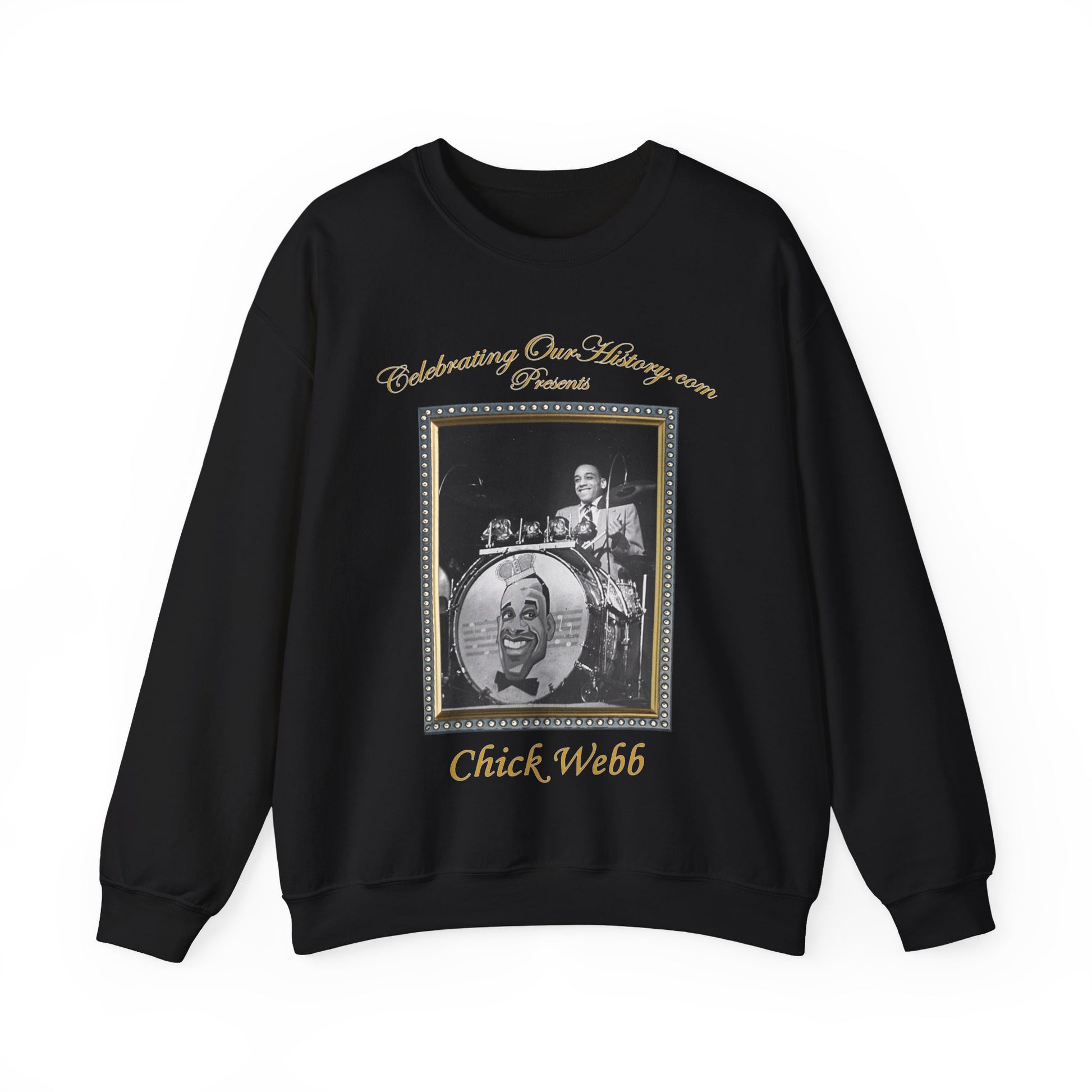 Chick Webb - Four Records -  Front and Back Printed Concert Style Sweatshirt