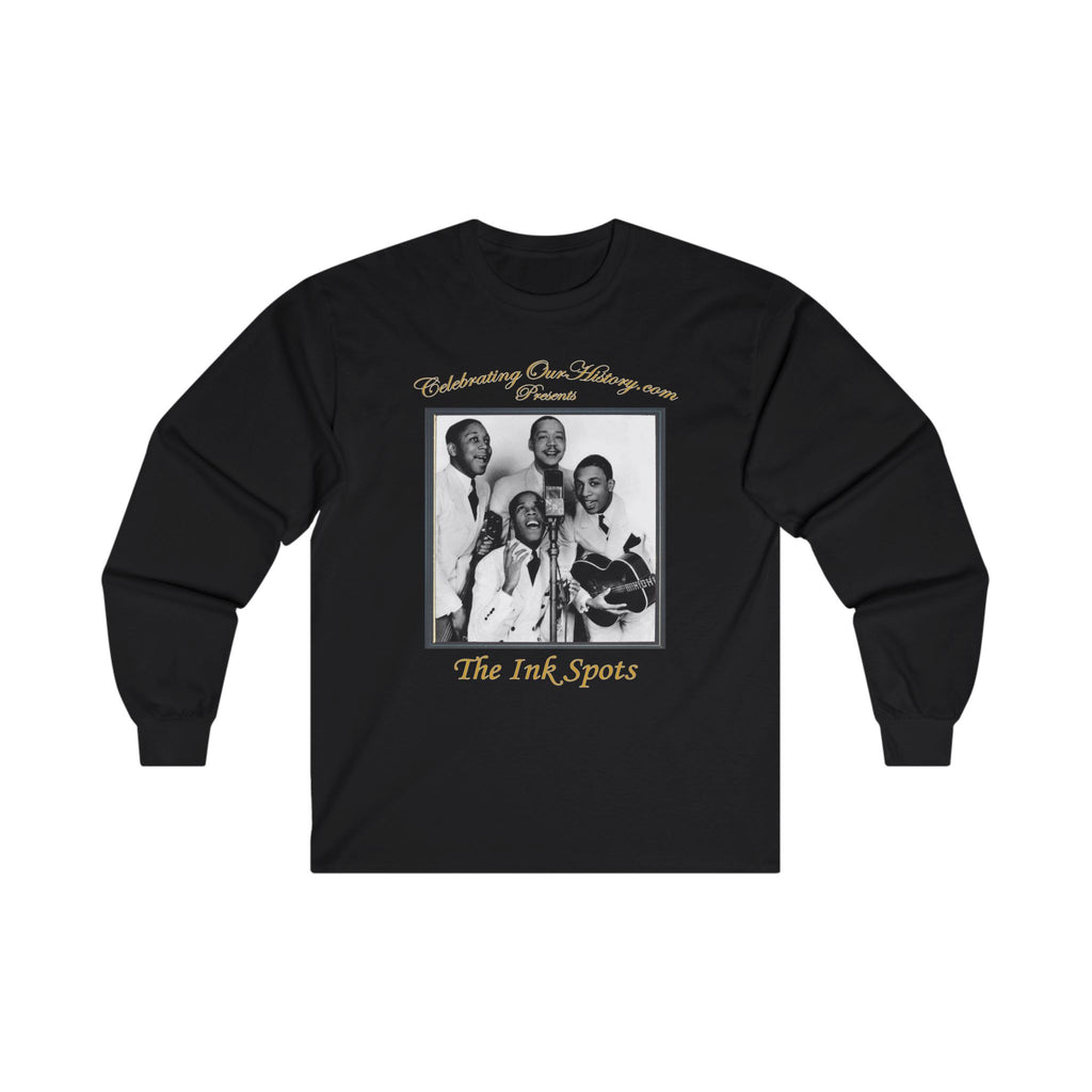 The Ink Spots - Nine Albums - Front and Back Printed Concert Style Long Sleeve T-Shirt