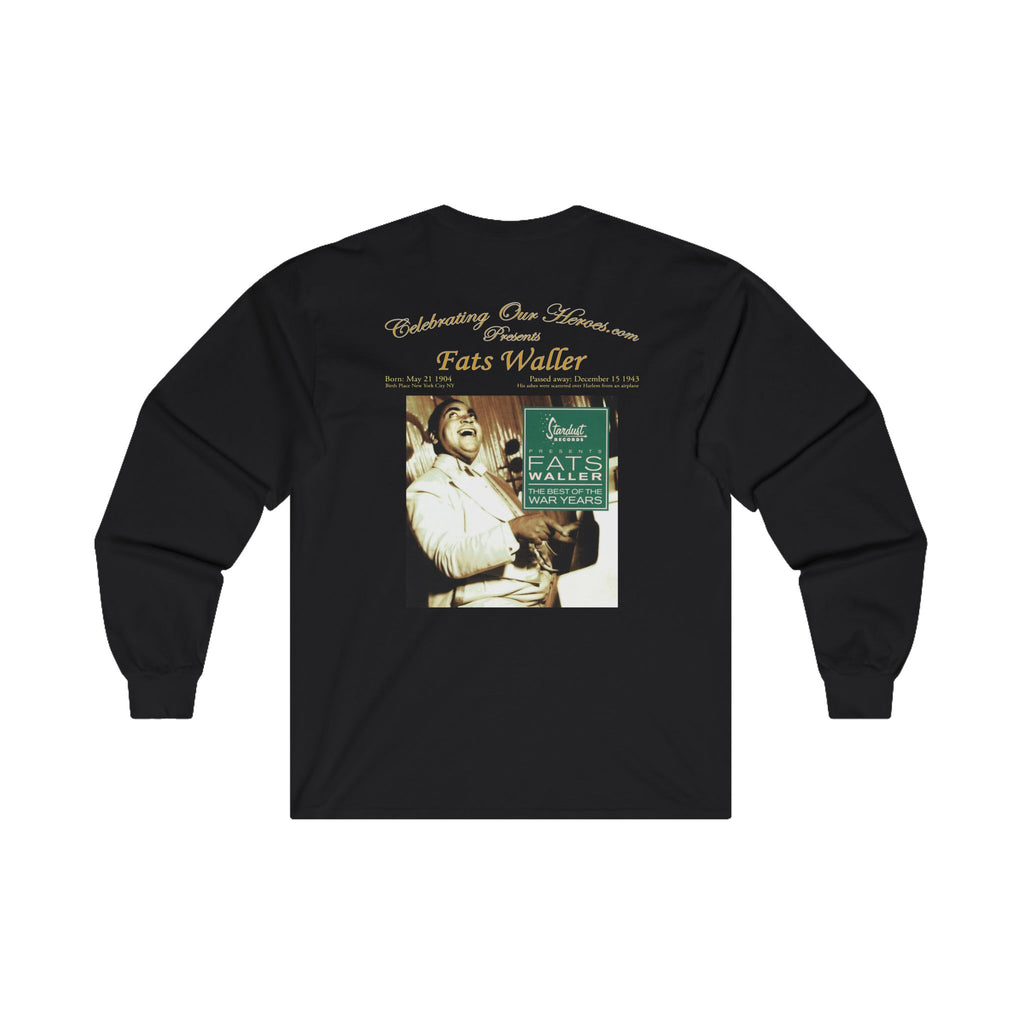 Fats Waller - The Best Of The War Years - Front and Back Printed Concert Style Long Sleeve T-Shirt