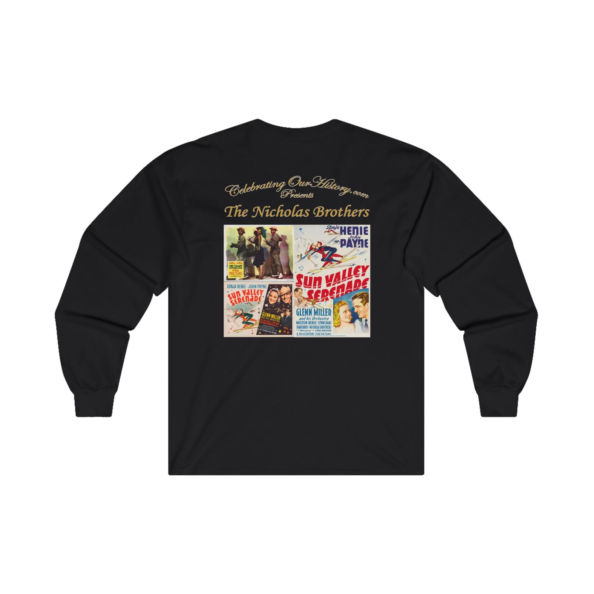 The Nicholas Brothers - Sun Valley Serenade (1941) - Front and Back Printed Concert Style Long Sleeve T-Shirt