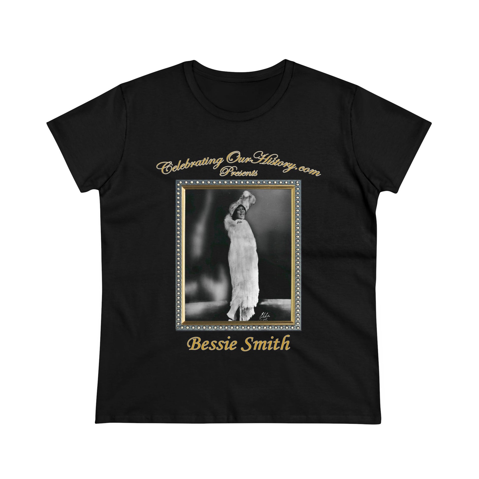 Bessie Smith - Nine Albums -  Front and Back Printed Concert Style Women's T-Shirt