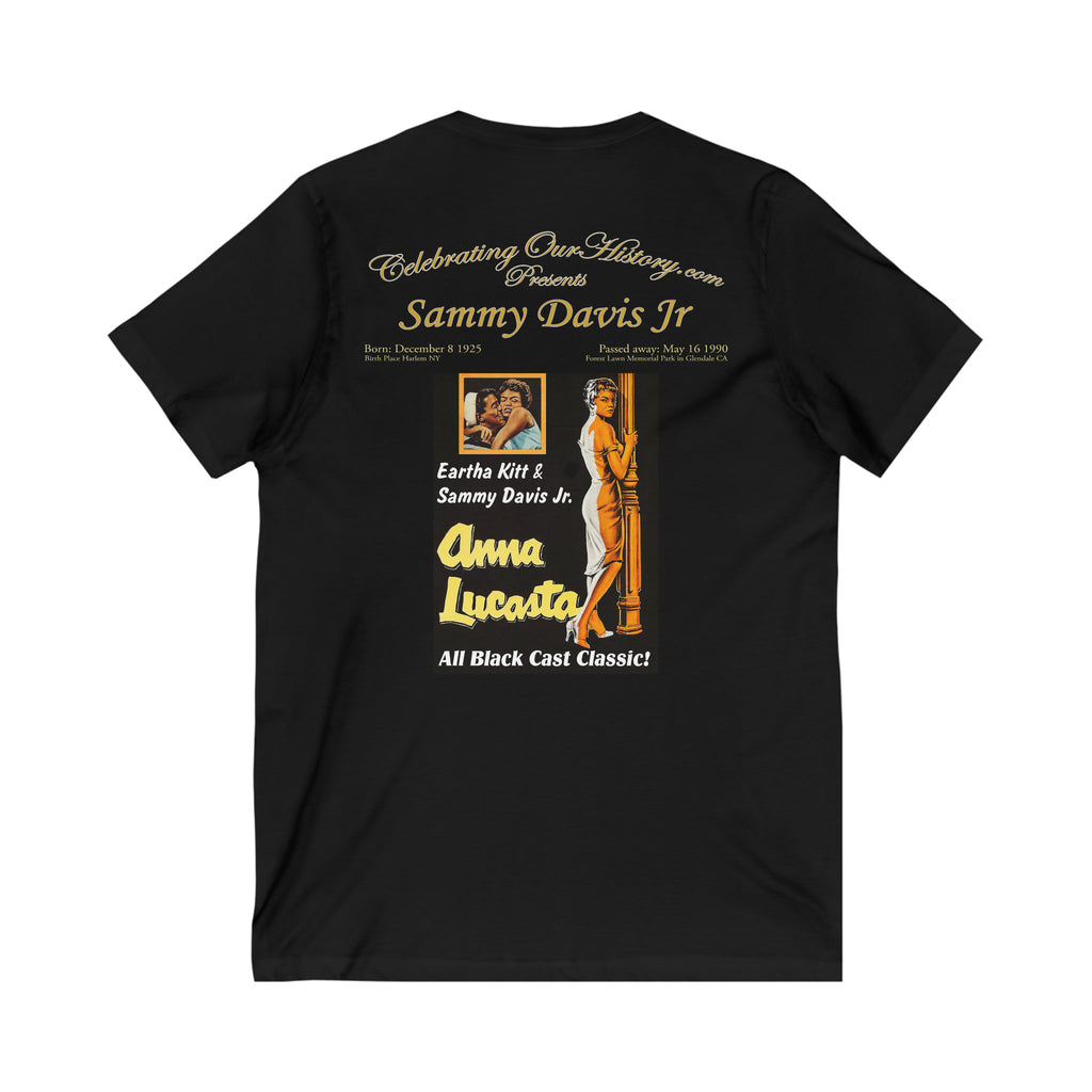 Sammy Davis Jr - Anna Lucasta (1958) - Front and Back Printed Concert Style V-Neck T-Shirt