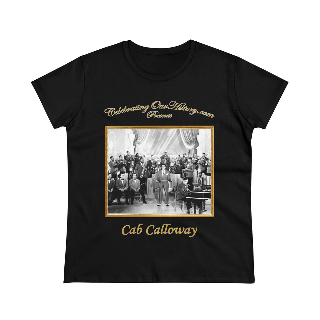 Cab Calloway - Ebony Parade (1947) -  Front and Back Printed Concert Style Women's T-Shirt