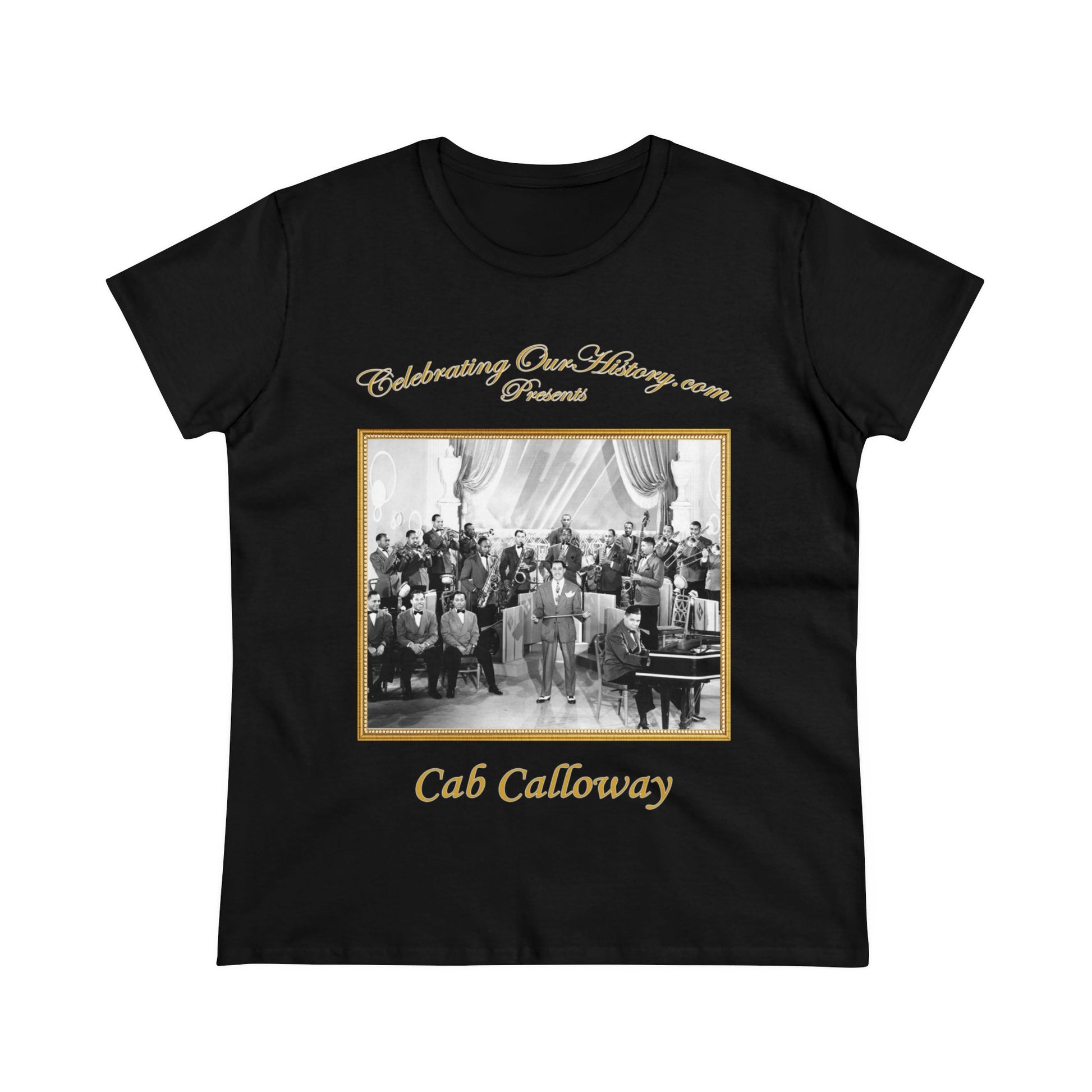 Cab Calloway - Ebony Parade (1947) -  Front and Back Printed Concert Style Women's T-Shirt