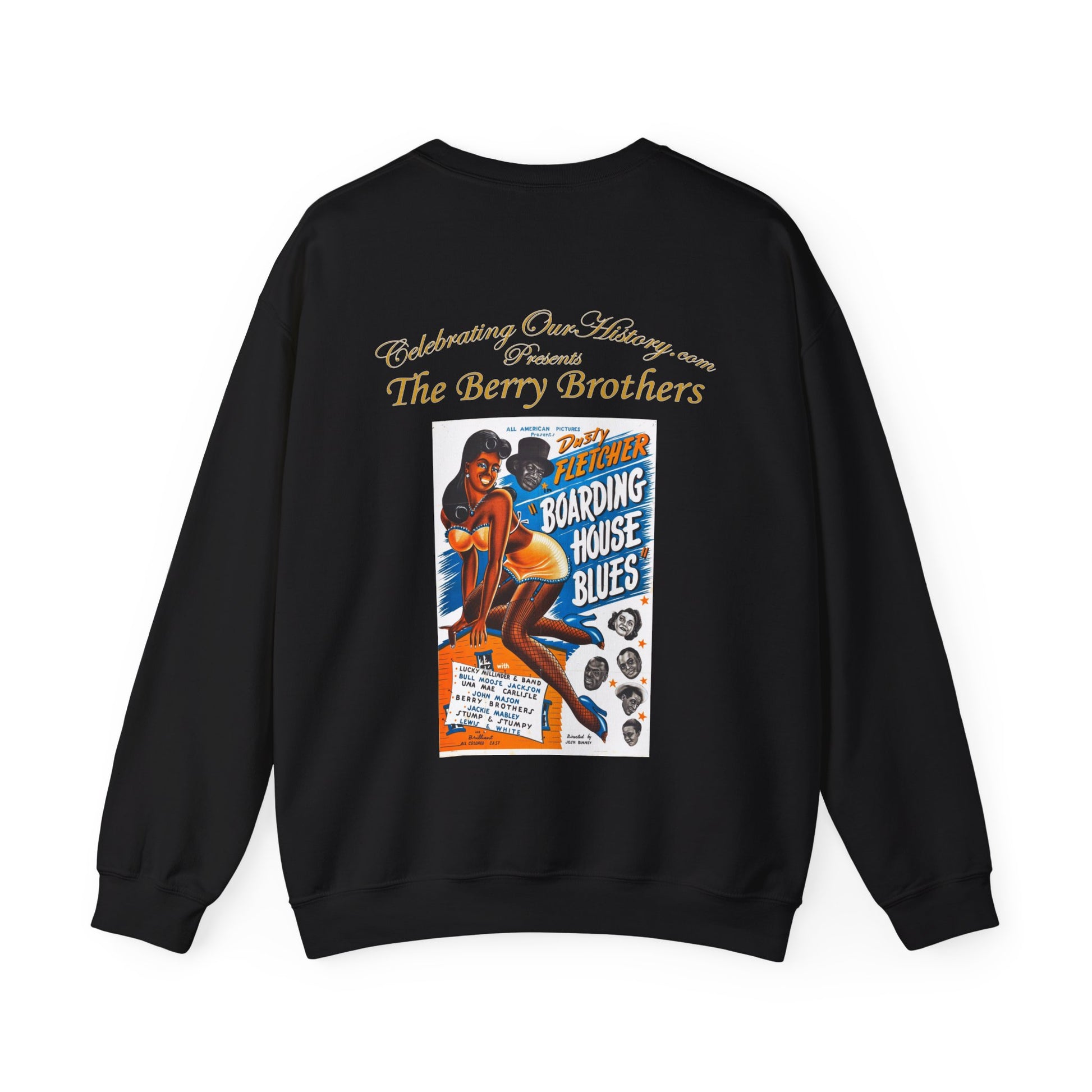 The Berry Brothers - Boarding House Blues (1948) -  Front and Back Printed Concert Style Sweatshirt
