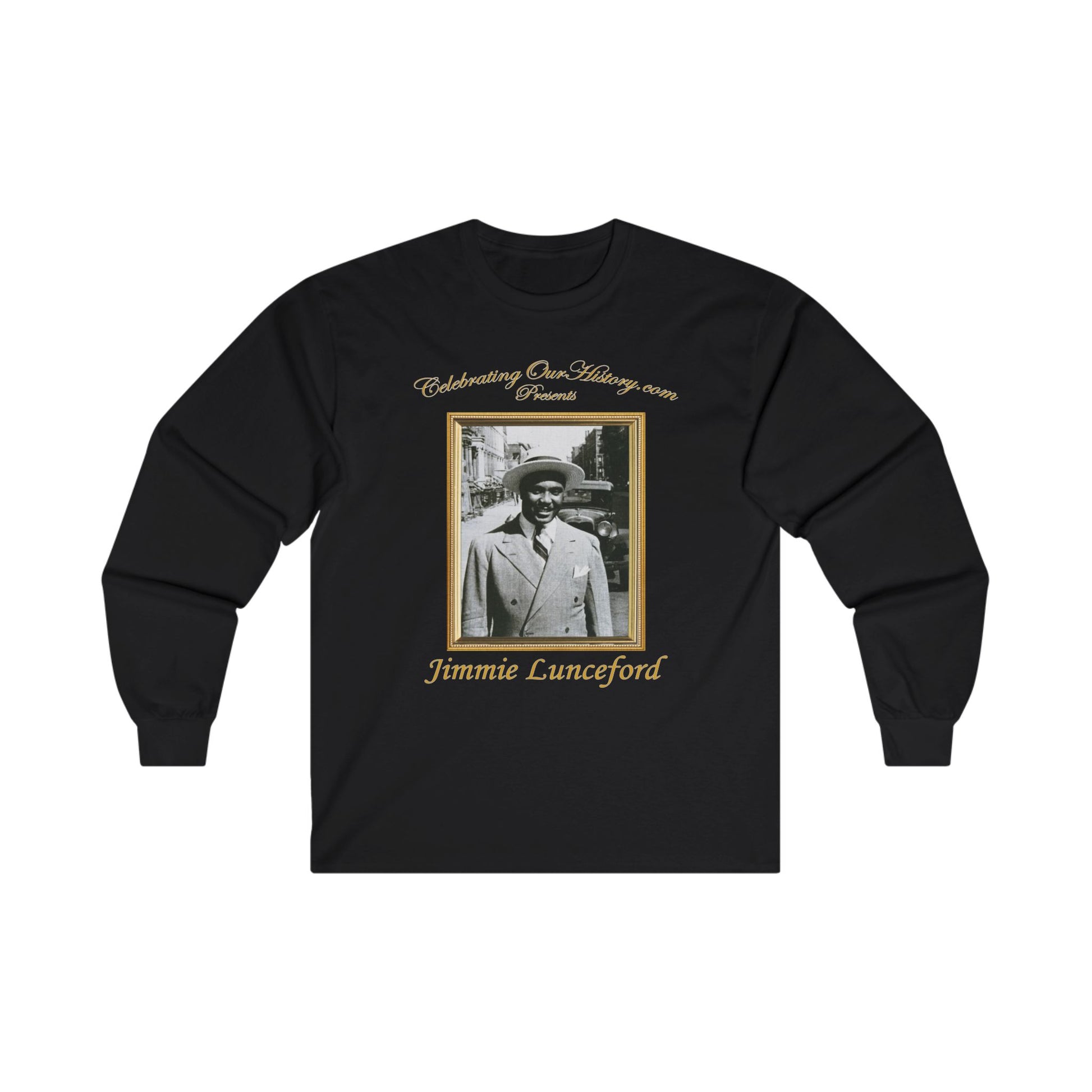 Jimmie Lunceford - Ten Records - Front and Back Printed Concert Style Long Sleeve T-Shirt