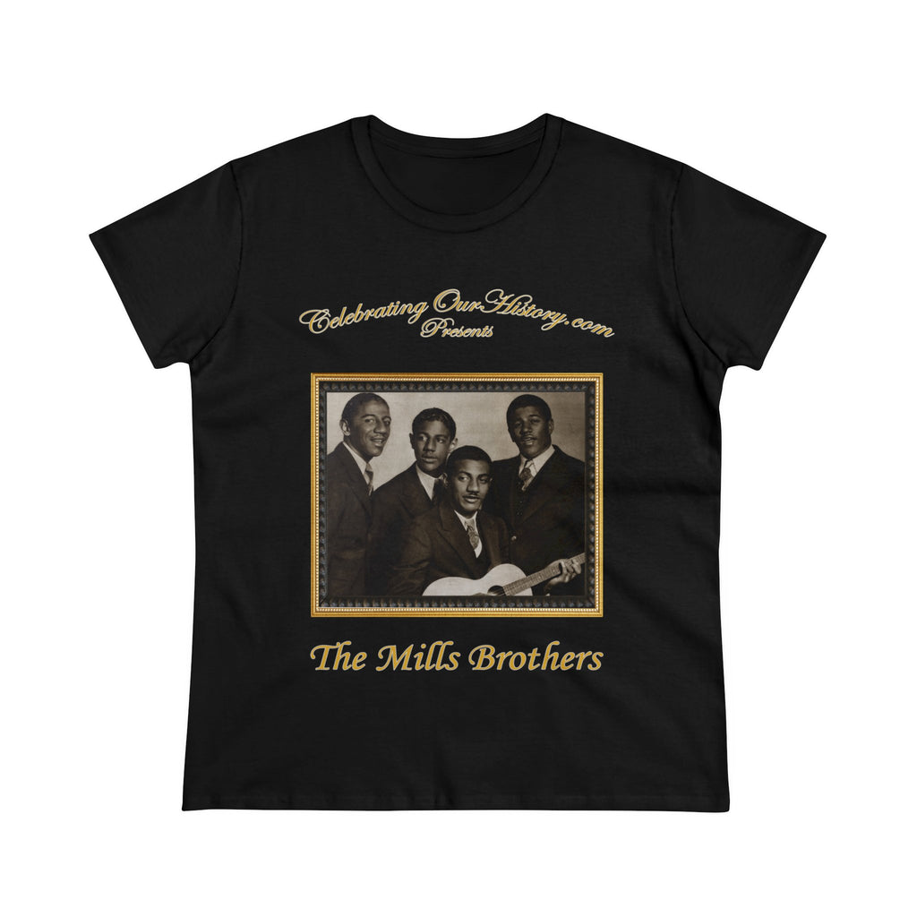 The Mills Brothers - Strictly Dynamite (1934) -  Front and Back Printed Concert Style Women's T-Shirt