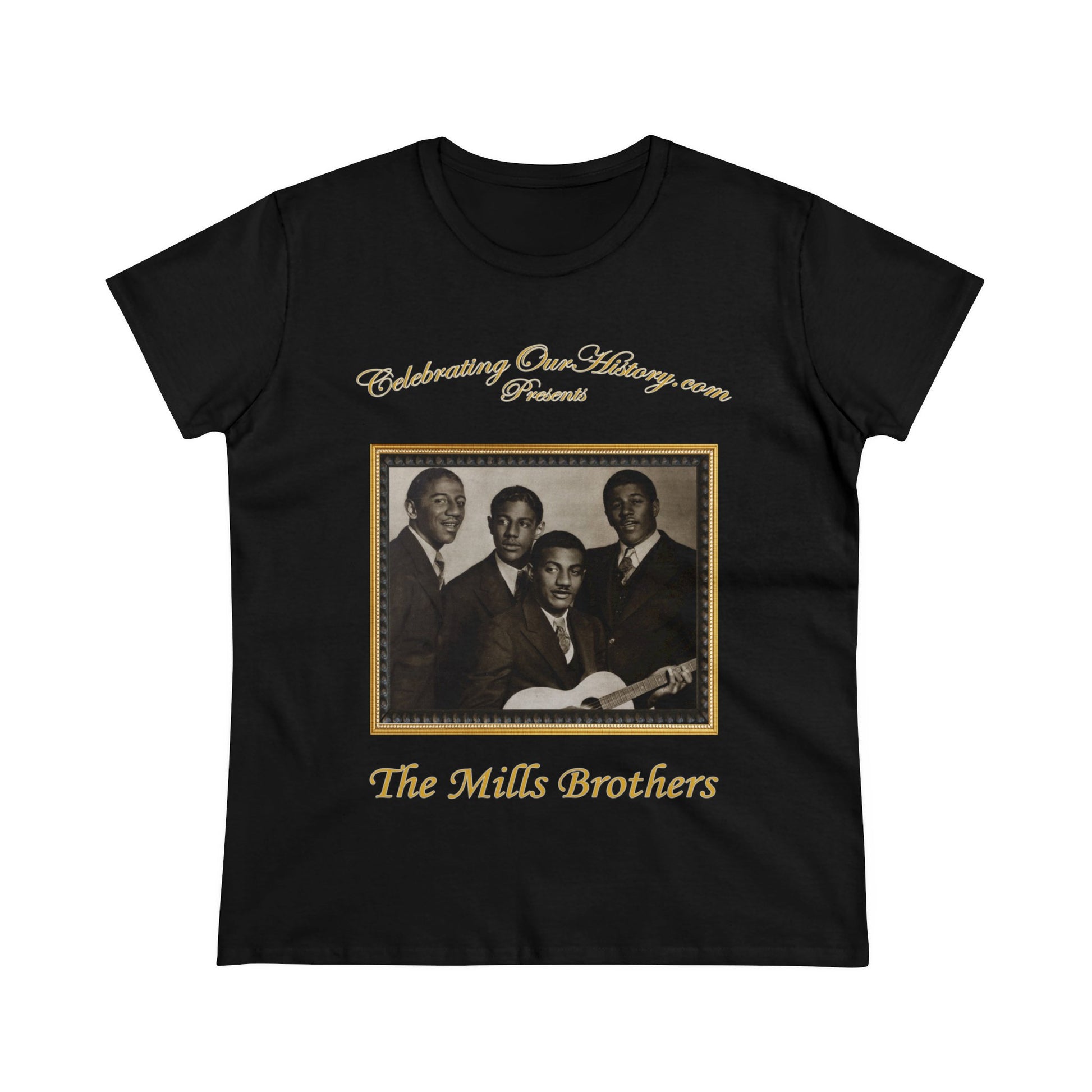The Mills Brothers - Strictly Dynamite (1934) -  Front and Back Printed Concert Style Women's T-Shirt