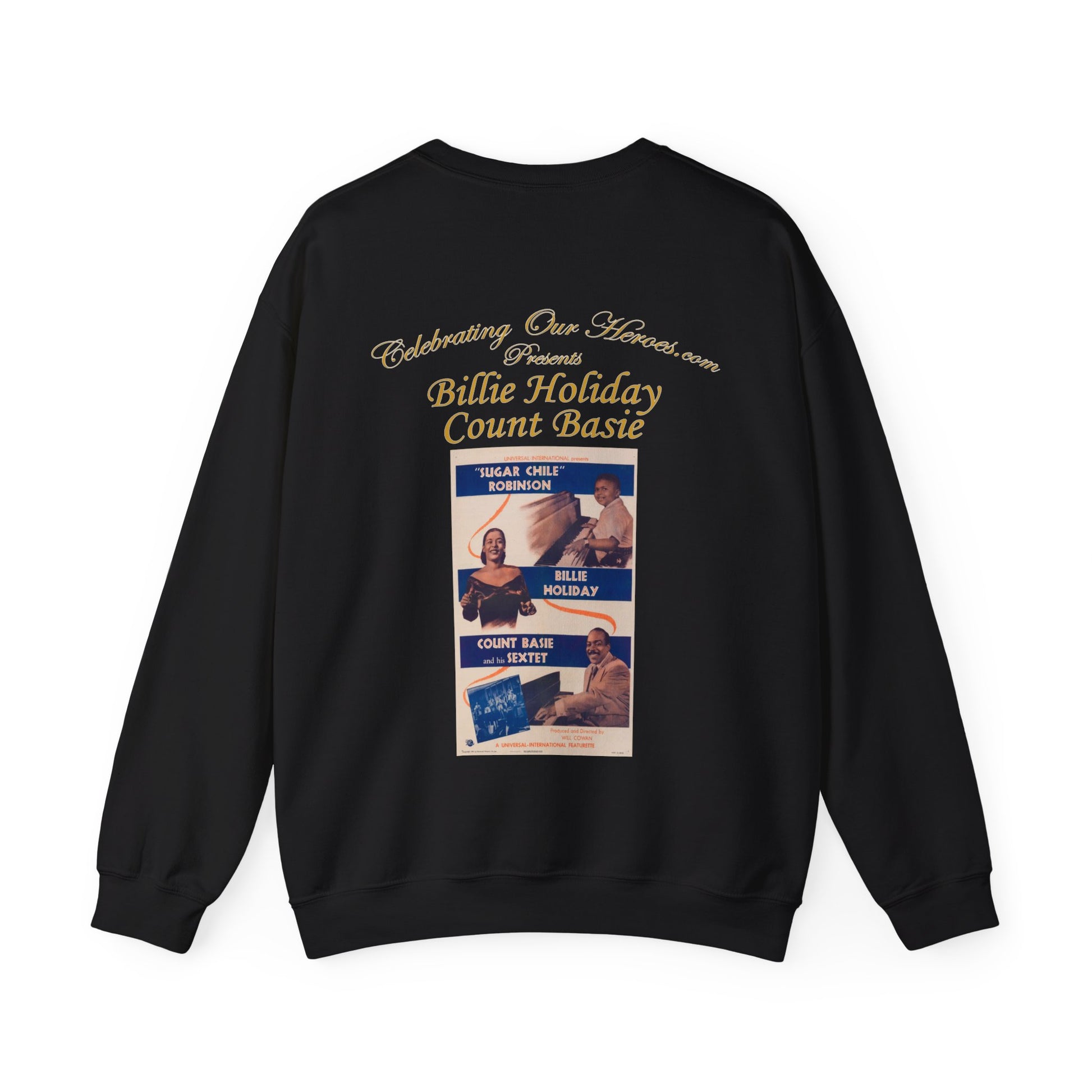 Billie Holiday And Count Basie - Billie Holiday And Count Basie -  Front and Back Printed Concert Style Sweatshirt