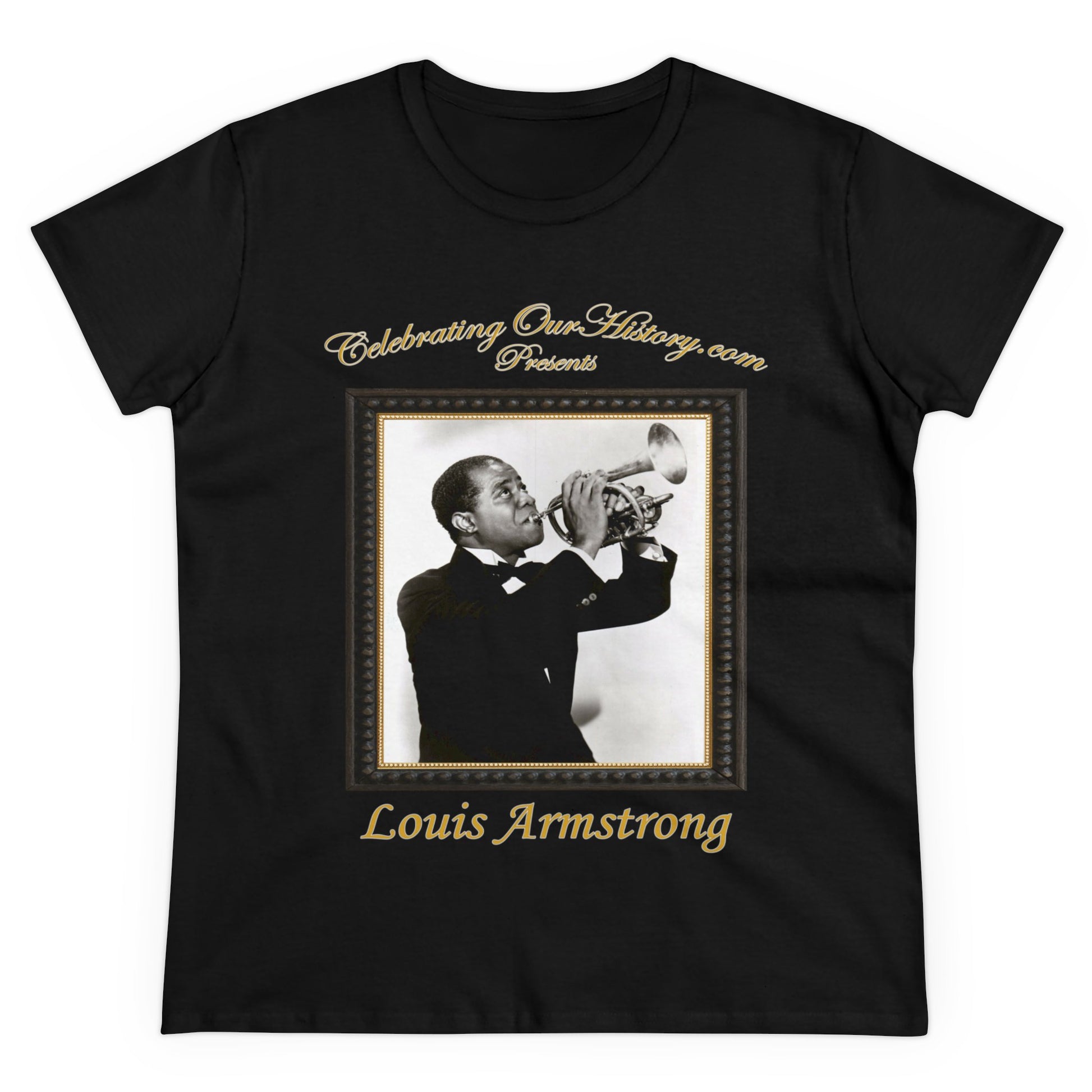 Louis Armstrong - New Orleans (1947) - Front and Back Printed Concert Style Women's T-Shirt