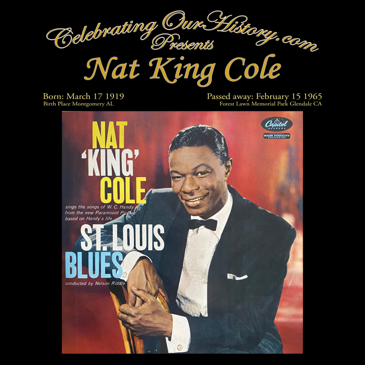 Nat King Cole - St. Louis Blues (1958) Album -  Front and Back Printed Concert Style T-Shirt