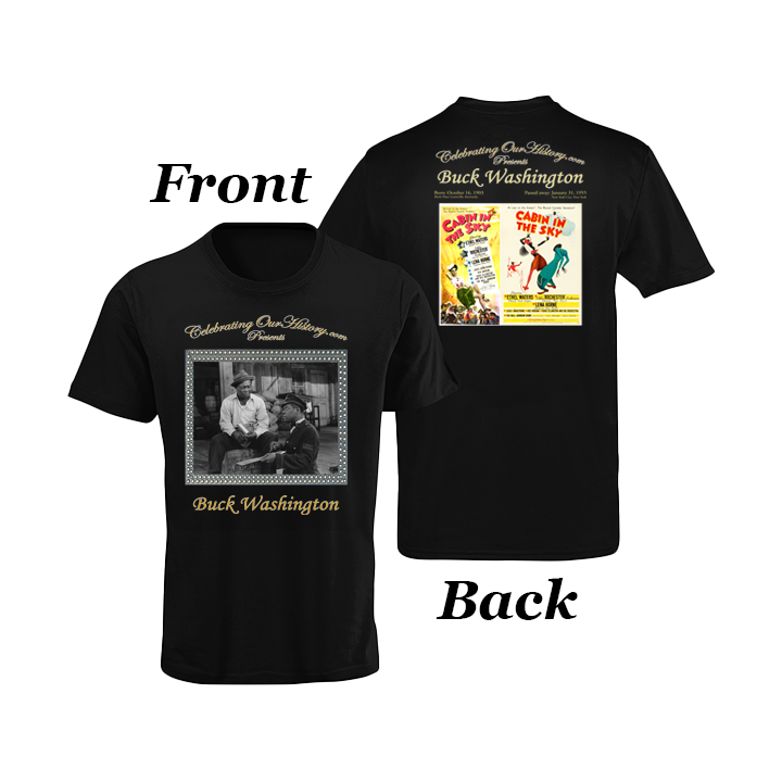 Buck Washington - Cabin in the Sky (1943) -  Front and Back Printed Concert Style T-Shirt