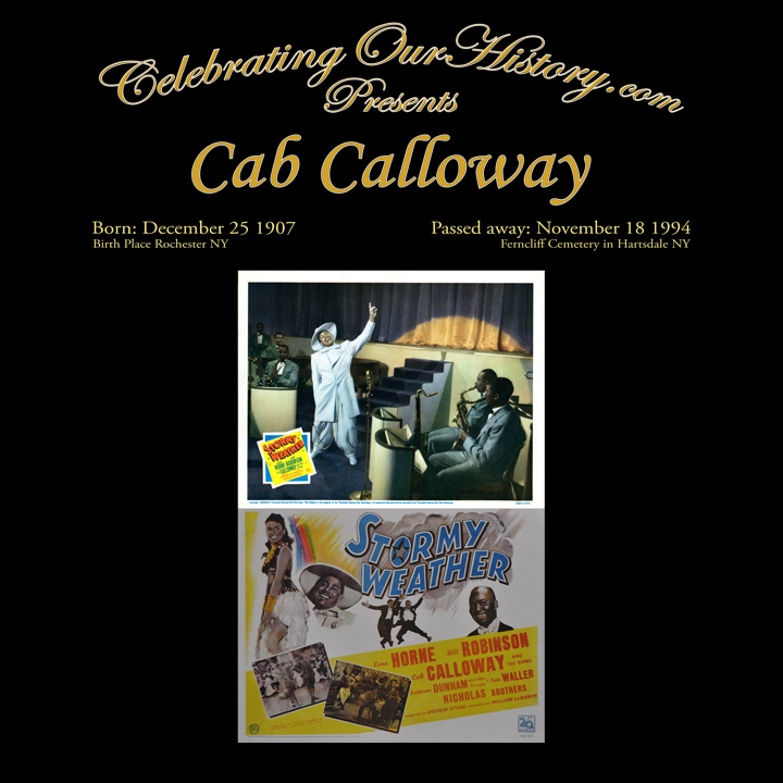 Cab Calloway - St. Louis Blues (1958) -  Front and Back Printed Concert Style T-Shirt