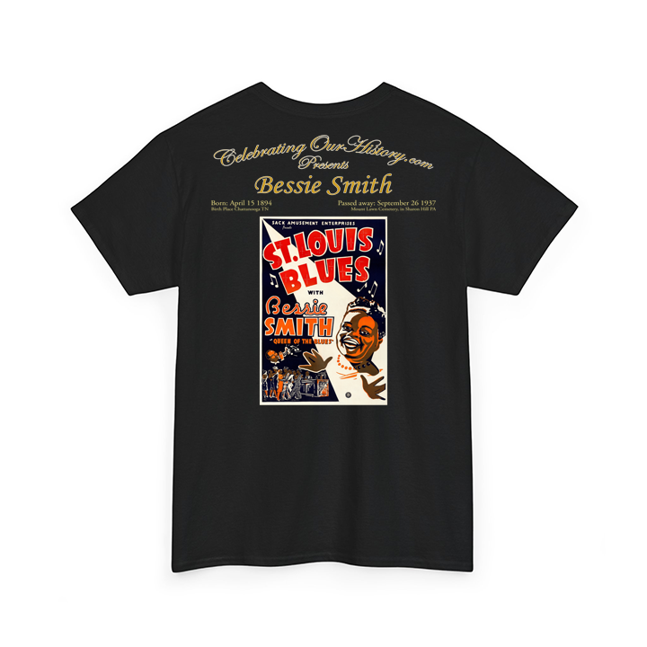 Bessie Smith - St. Louis Blues (1929) -  Front and Back Printed Concert Style T-Shirt