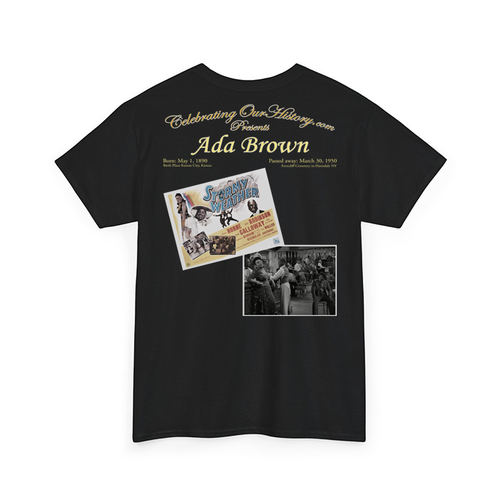 Ada Brown - Stormy Weather (1943) -  Front and Back Printed Concert Style T-Shirt