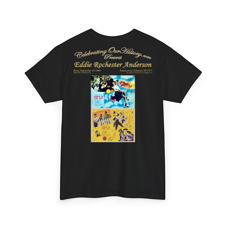 Eddie "Rochester" Anderson - Cabin in the Sky (1943) -  Front and Back Printed Concert Style T-Shirt