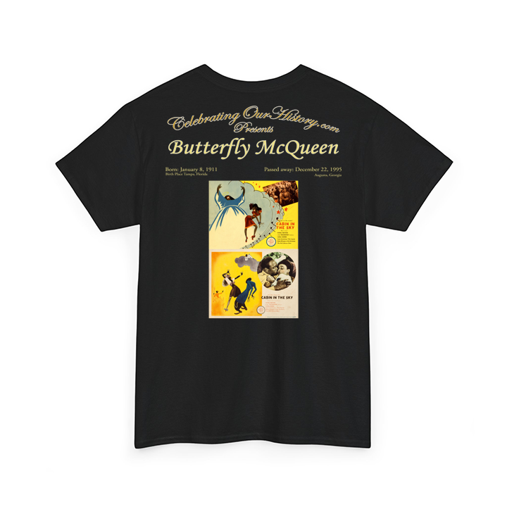 Butterfly McQueen - Cabin in the Sky (1943) -  Front and Back Printed Concert Style T-Shirt