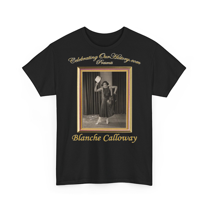 Blanche Calloway - Queen Of Jazz -  Front and Back Printed Concert Style T-Shirt