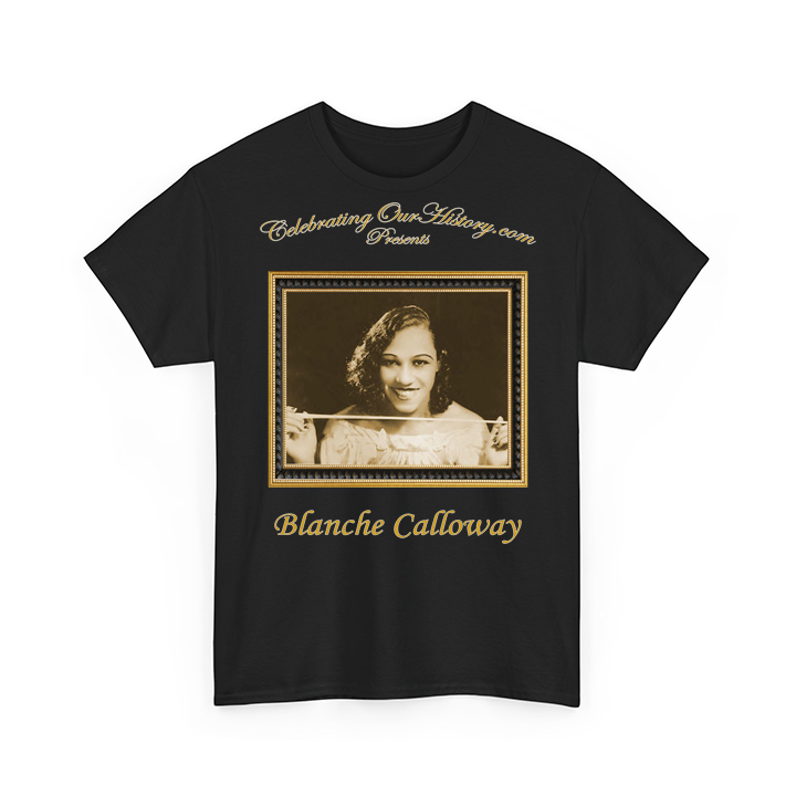 Blanche Calloway - Apollo -  Front and Back Printed Concert Style T-Shirt