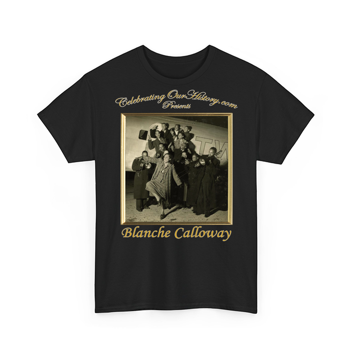 Blanche Calloway - Four Albums -  Front and Back Printed Concert Style T-Shirt