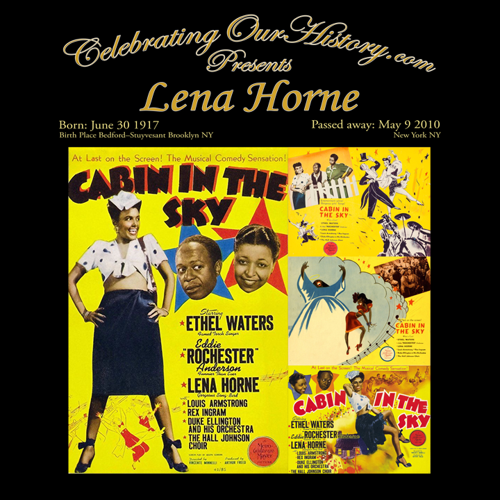 Lena Horne - Cabin in the Sky (1943) - Front and Back Printed Concert Style Women's T-Shirt