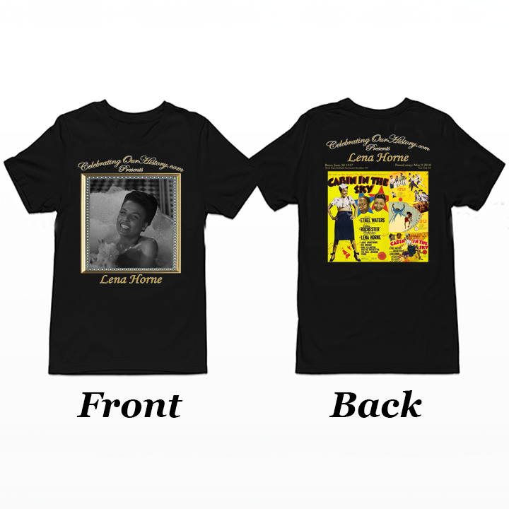 Lena Horne - Cabin in the Sky (1943) - Front and Back Printed Concert Style Women's T-Shirt