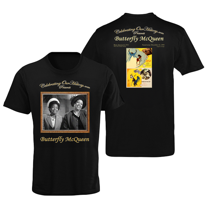 Butterfly McQueen - Cabin in the Sky (1943) -  Front and Back Printed Concert Style T-Shirt