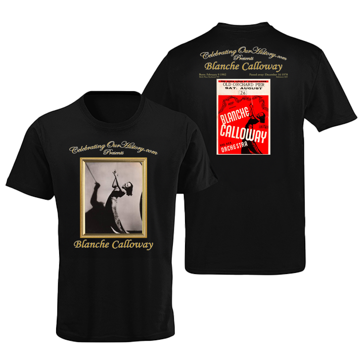 Blanche Calloway - Old Orchard Pier -  Front and Back Printed Concert Style T-Shirt