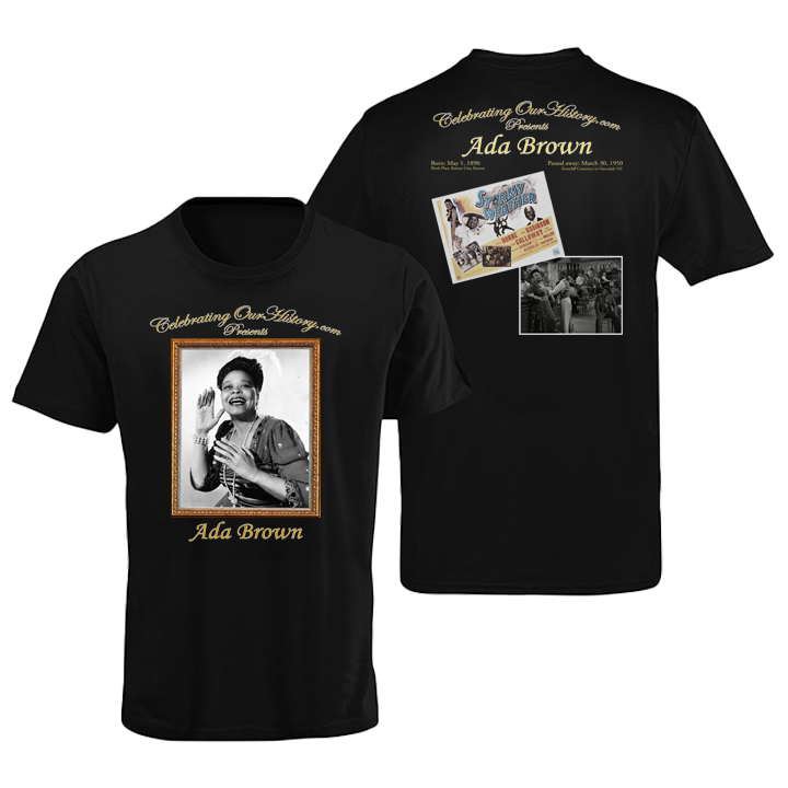 Ada Brown - Stormy Weather (1943) -  Front and Back Printed Concert Style T-Shirt