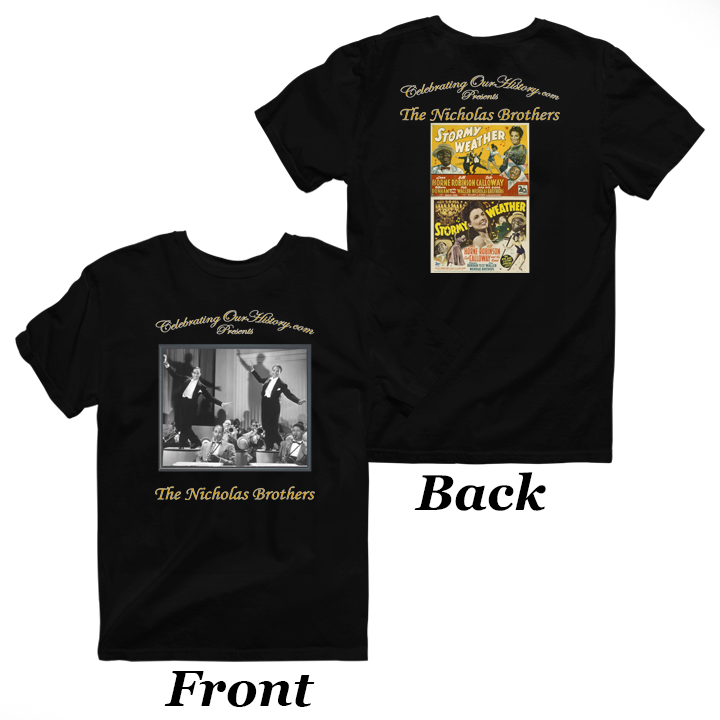 The Nicholas Brothers - Stormy Weather (1943) -  Front and Back Printed Concert Style Women's T-Shirt