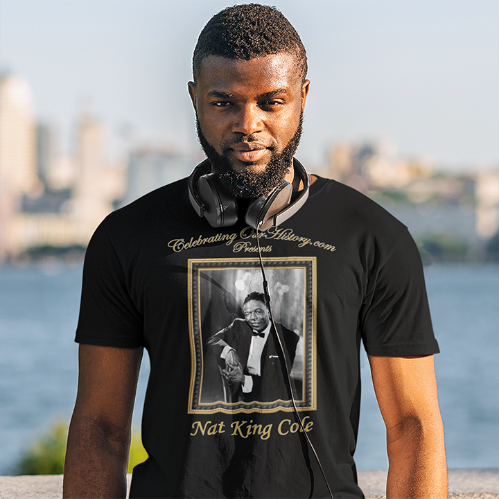 Nat King Cole - St. Louis Blues (1958) Album -  Front and Back Printed Concert Style T-Shirt